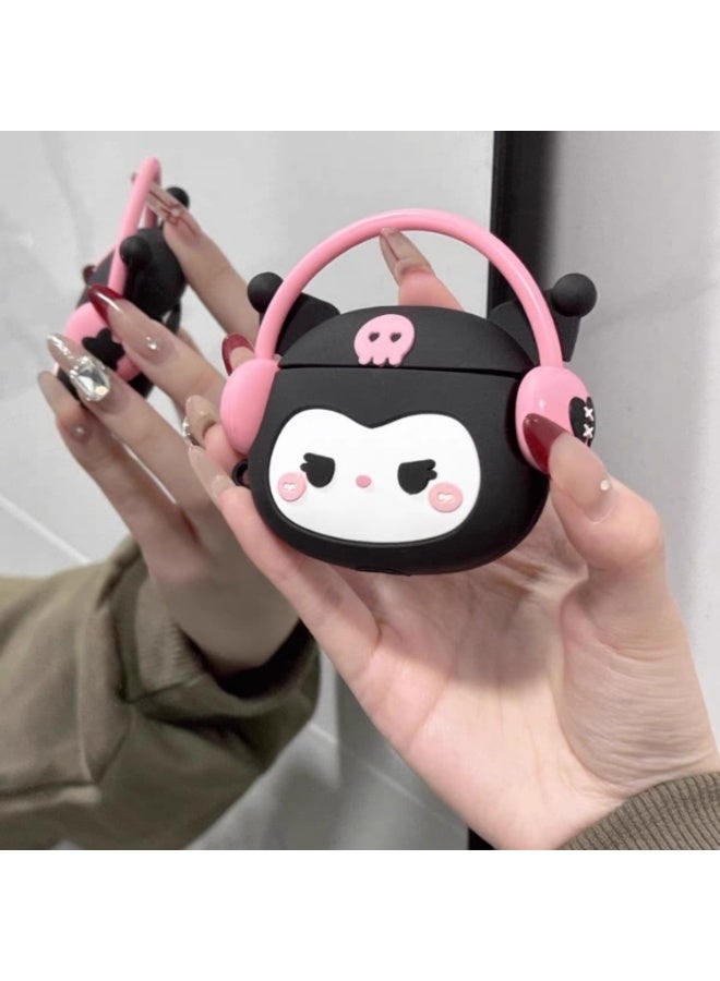 ICARLUS For AirPods Pro 3 Case 3D Cartoon Cute Silicone Earbuds Cover - Kuromi - Image 2